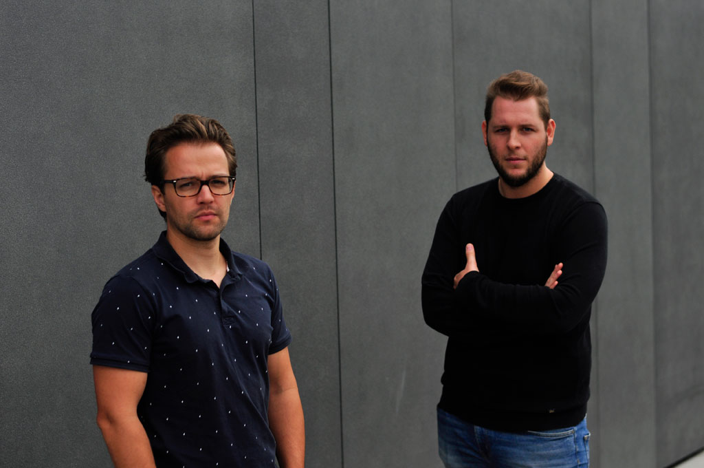 Hoplr oprichters Jonas Heirwegh (links) en Jennick Scheerlink (rechts)
